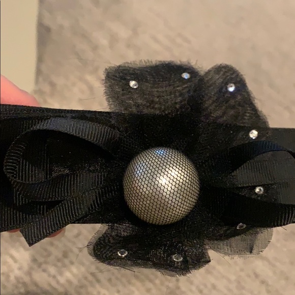 Girls headband black w pearls - Picture 6 of 7